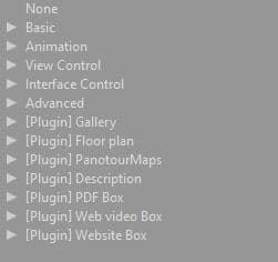 List of Plugin specific actions sets