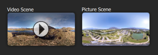 Picture and video scenes types in Panotour