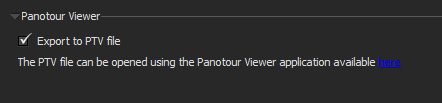 Panotour Viewer export option